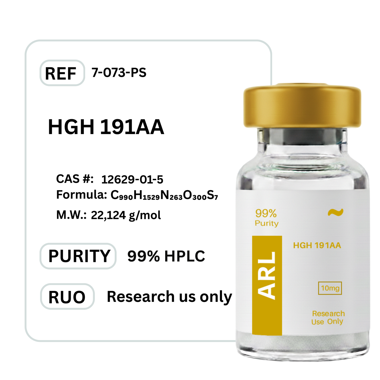 HGH 191AA (Somatropin) - Research Grade Peptide Hormone
